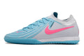 Chuteira Futsal Estilo Nike – Control Pro Cinza/Azul com Rosa