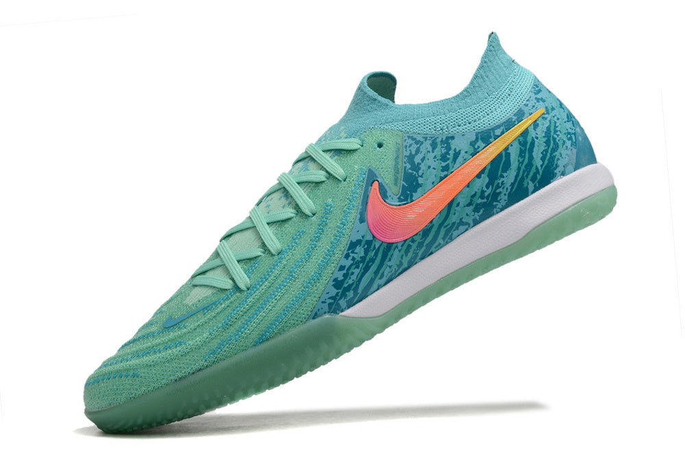 Chuteira Nike Futsal – Verde Água com Rosa