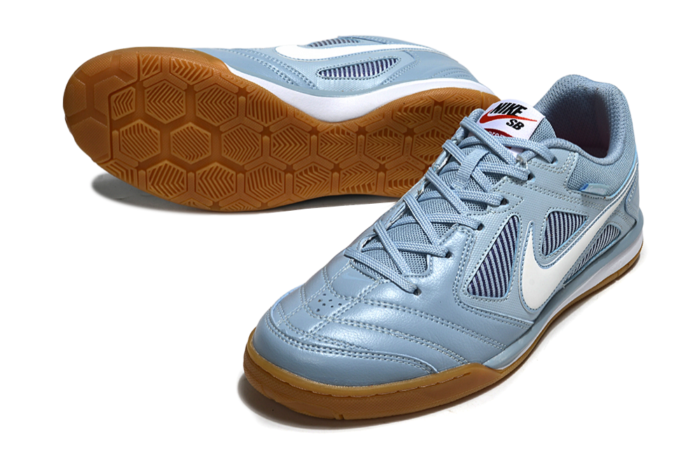 Chuteira Futsal Azul Claro – Conforto, Controle e Estilo em Quadra